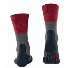 Falke Trekking Sock TK2 (Merino Wool, for light terrain) light grey/red Men - 1 Pair