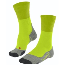 Falke Trekking Sock TK2 (Merino wool, for light terrain) grey lime Men - 1 Pair