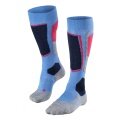 Falke Ski Sock SK2 (Allrounder Ski Sock, Merino Wool Mix) Blue/Black/Pink Women - 1 Pair