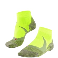 Falke Running Sock RU4 Cool Short (medium cushioning, cooling) neon yellow/gray Men - 1 Pair