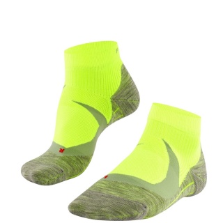 Falke Running Sock RU4 Cool Short (medium cushioning, cooling) neon yellow/gray Men - 1 Pair