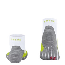 Falke Running Sock RU4 Cool Short (medium cushioning, cooling) white/grey/lime Men - 1 Pair