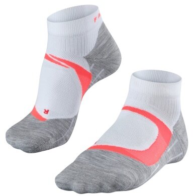 Falke Running Sock RU4 Cool Short (medium cushioning + cooling) white/neon red Women - 1 Pair