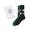 Burlington Daily Sock Crew Basic 2-Pack Gift Box black/green Men - 2 Pairs