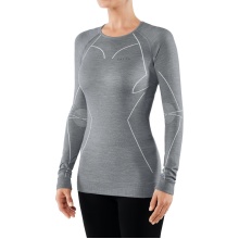 Falke Long Sleeve Shirt Wool Tech (Merino Wool) Underwear Light Grey Women