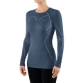 Falke Long Sleeve Wool Tech (Merino Wool) Underwear Blue Women