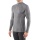 Falke Long Sleeve Wool Tech Half-Zip (Merino Wool) Underwear Grey Men