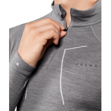 Falke Long Sleeve Wool Tech Half-Zip (Merino Wool) Underwear Grey Men