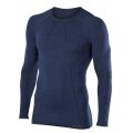 Falke Long Sleeve Wool Tech (Merino Wool) Underwear Navy Blue Men