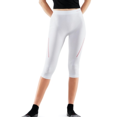 Falke Base Layer 3/4 Tight Warm (Moisture and Temperature Regulation) Underwear White/Red Women