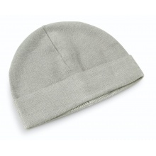 Falke Knitted Hat (Beanie) Unisex - Merino Wool, Shadow Ribbed Structure, Fold-up - light grey - 1 piece