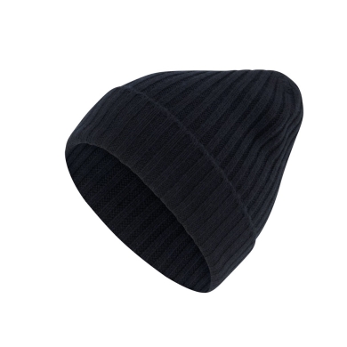 Falke Winter Hat (Beanie) Unisex - Cashmere, Ribbed Structure, Foldover - dark blue - 1 piece