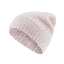 Falke Winter Hat (Beanie) Unisex - Cashmere, Ribbed Structure, Foldover - Light Pink - 1 Piece