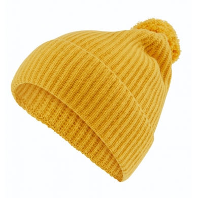 Falke Knitted Hat (Pom Pom) Unisex - Cashmere, Pom Pom - yellow - 1 piece