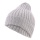 Falke Knit Hat (Beanie) Unisex - Merino Wool, Ribbed Structure, Foldover - light grey - 1 piece