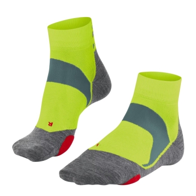 Falke Bike Sock BC5 Endurance (moisture-wicking, lightweight) Short Socks lime green/grey - 1 Pair