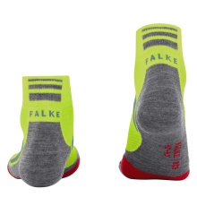 Falke Bike Sock BC5 Endurance (moisture-wicking, lightweight) Short Socks lime green/grey - 1 Pair