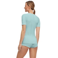 Falke Functional Shirt Warm (maximum freedom of movement) Short Sleeve Light Blue Ladies