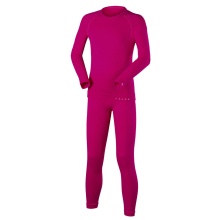 Falke Functional Underwear Set Maximum Warm (Long Sleeve Shirt and Long Pants) Berry Pink Kids