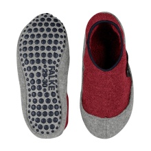 Falke Slippers Cosyshoe (warm Merino wool) red/gray Children