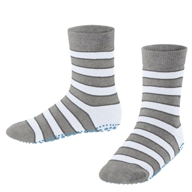 Falke Slippers Simple Stripes (Cotton Blend) Light Grey Children