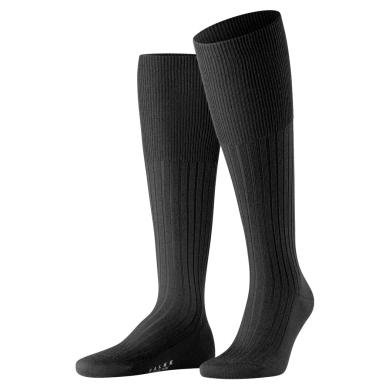 Falke Knee Socks Bristol Pure (climate-regulating Merino wool) black Men - 1 Pair