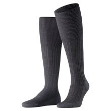 Falke Knee Socks Bristol Pure (climate-regulating Merino wool) anthracite grey Men - 1 Pair