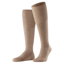 Falke Knee Socks Bristol Pure (climate-regulating Merino wool) light brown Men - 1 Pair