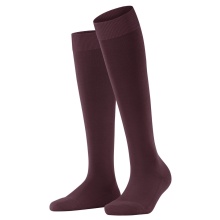 Falke Knee Socks ClimaWool (moisture-regulating, merino wool) burgundy Ladies - 1 pair