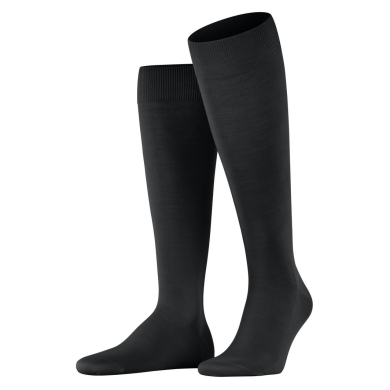 Falke Knee Socks ClimaWool (moisture-regulating, Merino wool) black Men - 1 Pair