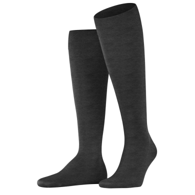 Falke Knee Socks ClimaWool (moisture-regulating, Merino wool) anthracite grey Men - 1 Pair