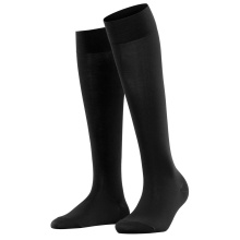 Falke Knee-High Socks Cotton Touch (sustainable cotton) black Women - 1 Pair