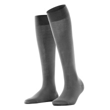 Falke Knee Socks Cotton Touch (sustainable cotton) platinum grey Women - 1 Pair