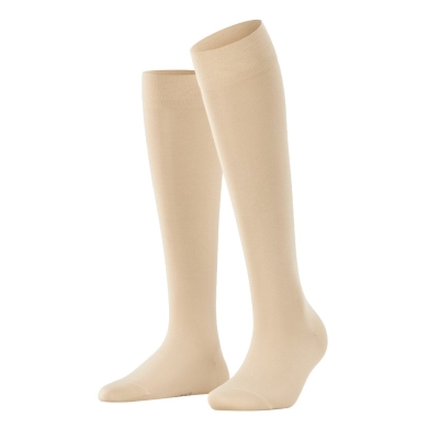 Falke Knee Socks Cotton Touch (sustainable cotton) beige Women - 1 Pair