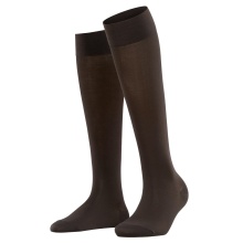 Falke Knee Socks Cotton Touch (sustainable cotton) dark brown Women - 1 Pair