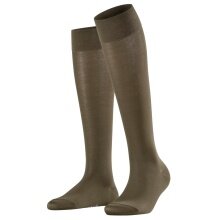 Falke Knee Socks Cotton Touch (sustainable cotton) grey-brown Women - 1 Pair