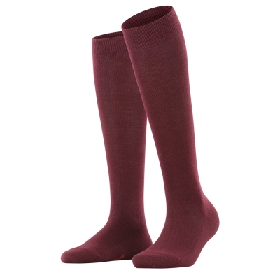 Falke Knee Socks Family (maximum wearing comfort, sustainable) burgundy ladies - 1 pair