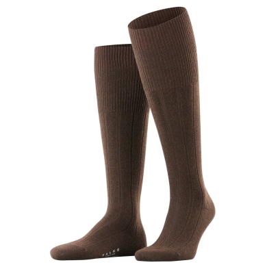 Falke Knee Socks Lhasa Rib (climate-regulating Merino wool) dark brown Men - 1 Pair