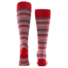 Falke Knee Socks Microblock (Cotton) Red/Multicoloured Men - 1 Pair