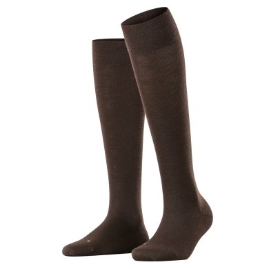 Falke Knee Socks Sensitive Berlin (comfortable wearing experience) dark brown ladies - 1 pair