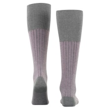 Falke Knee Socks Shadow (Business Socks, Cotton) light grey/pink Men - 1 Pair