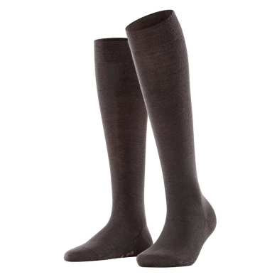 Falke Knee Socks Soft Merino (temperature-regulating merino wool) dark brown Ladies - 1 pair