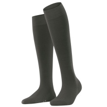 Falke Knee Socks Soft Merino (temperature-regulating merino wool) grey-brown Ladies - 1 pair