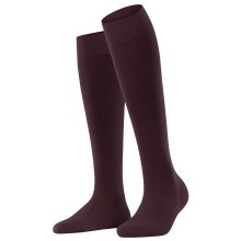 Falke Knee Socks Soft Merino (temperature-regulating merino wool) burgundy Ladies - 1 pair