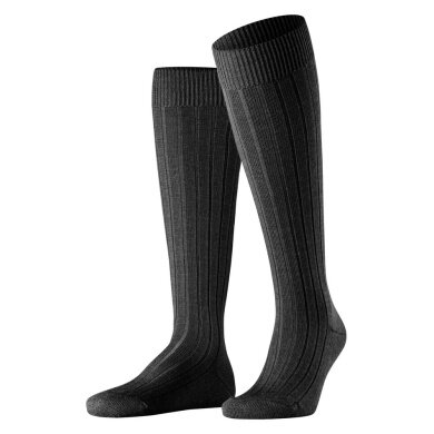 Falke Knee Socks Carpet in Shoe (climate-regulating Merino wool) black Men - 1 Pair