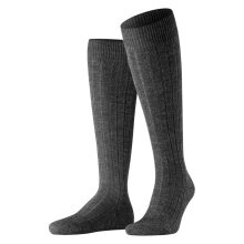 Falke Knee Socks Carpet in Shoe (climate-regulating Merino wool) anthracite grey Men - 1 Pair