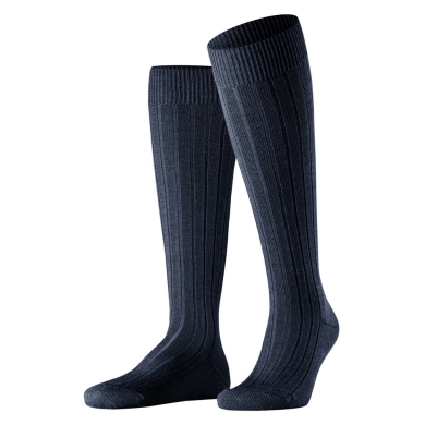 Falke Knee Socks Carpet in Shoe (climate-regulating Merino wool) darknavy Men - 1 Pair