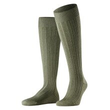 Falke Knee-High Socks Carpet in Shoe (climate-regulating Merino wool) green Men - 1 Pair