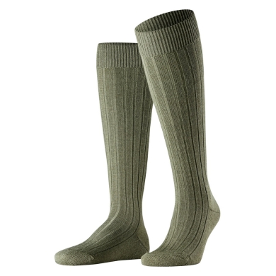 Falke Knee-High Socks Carpet in Shoe (climate-regulating Merino wool) green Men - 1 Pair