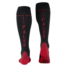 Falke Compression Sock Energizing Knee High Socks (perfect temperature and moisture transport) black/red Men